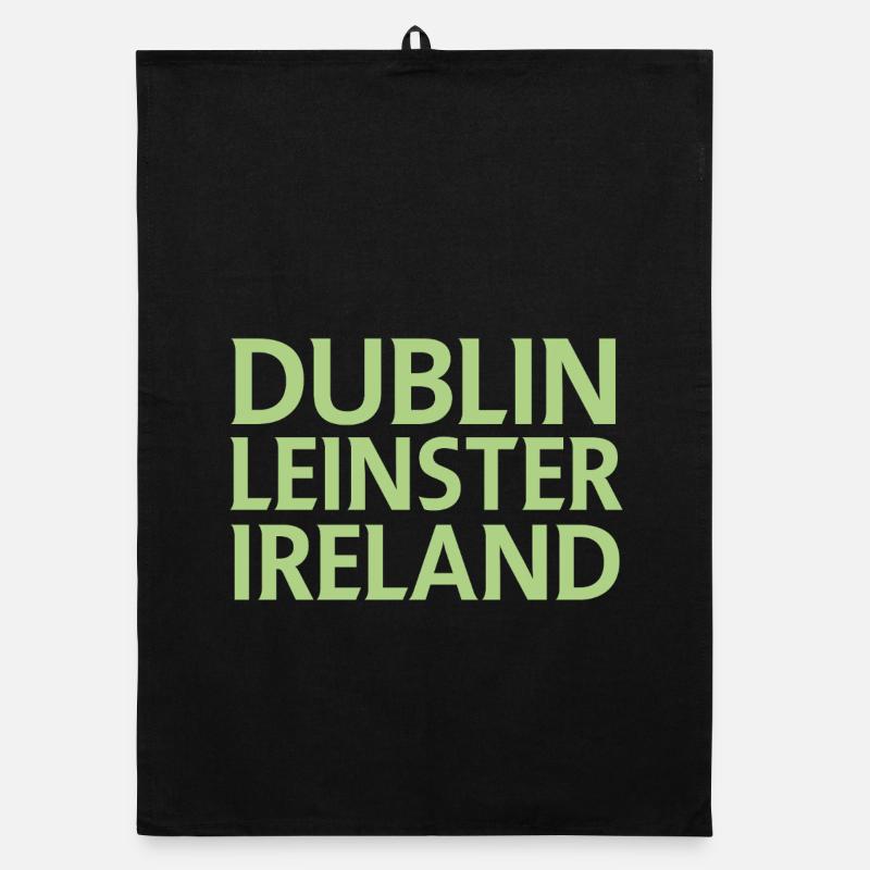 Dublin – Irland Textdesign Organic Geschirrtuch