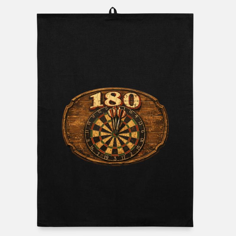 Cible de fléchettes rétro 180 pour joueurs de fléchettes - cadeau Torchon bio