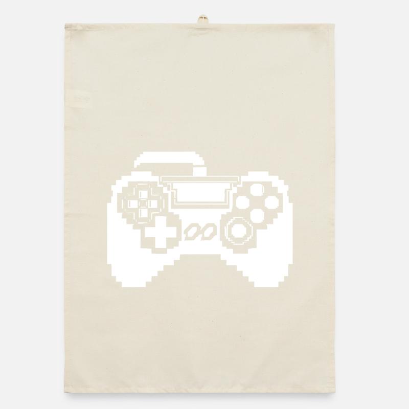 Graphismes pixels de manette de jeu Torchon bio