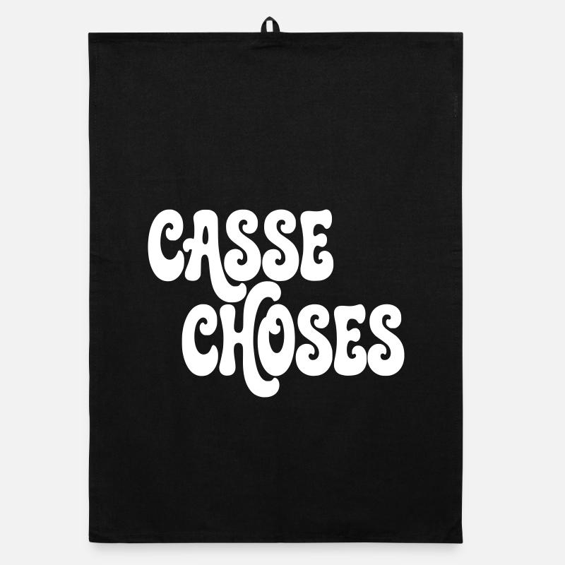 Casse Choses Typographie Rétro Humour Torchon bio
