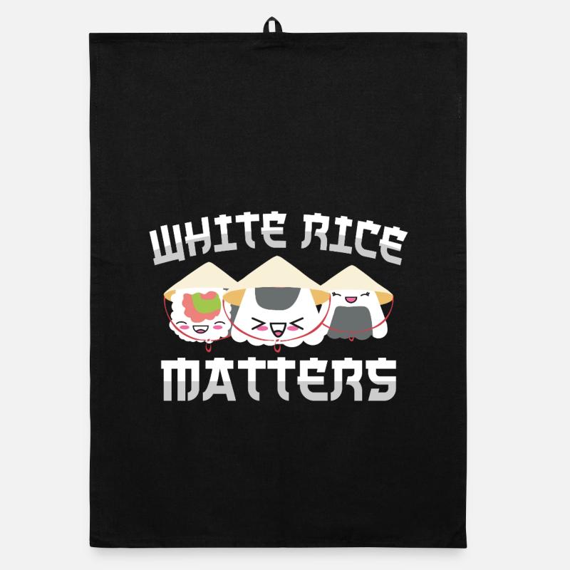 Le riz blanc est important Torchon bio