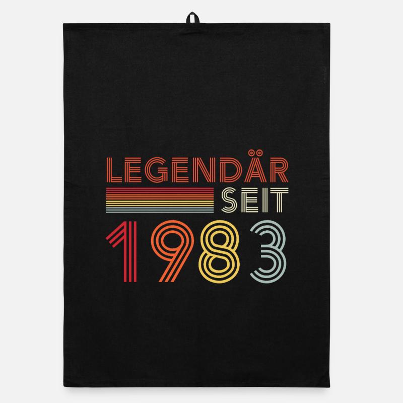 Legendary since 1983 man's birthday Organic dish towel