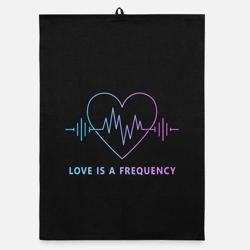 Love Is a Frequency - Herzfrequenz der Liebe Organic Geschirrtuch