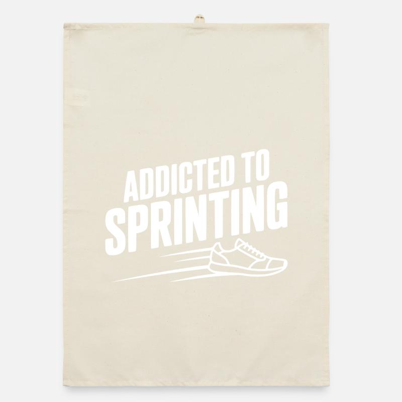 Addicted to Sprinting Organic dish towel