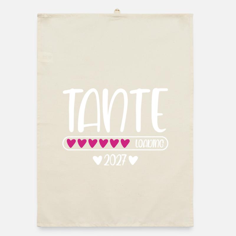 Aunt 2027 loading with heart loading bar Organic dish towel