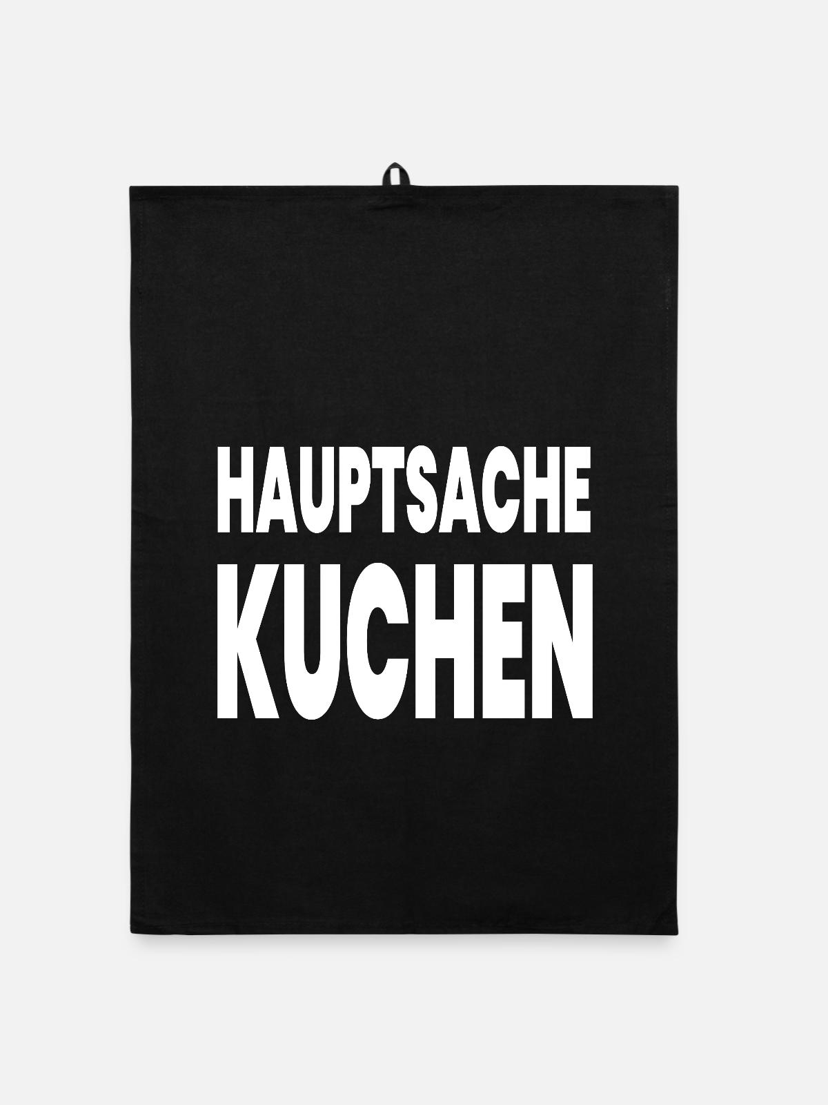 Kuchen - Organic Geschirrtuch - Schwarz - Vorne
