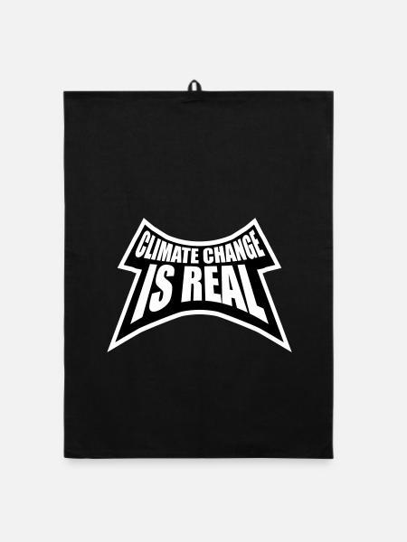 Climate Change Is Real Climate Change Science - Organic dish towel - black - Front