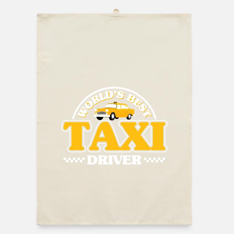 World's Best Taxi Driver Tee Organic dish towel