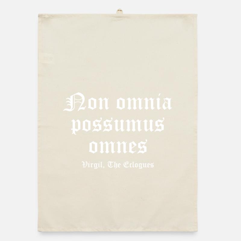 Non omnia possumus Gothic Tee Organic dish towel