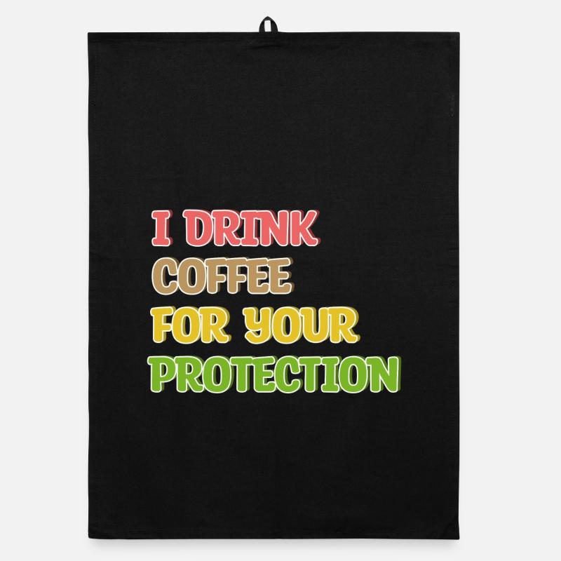Kaffee Trinken Statement Kaffeetrinker Humorvoll Organic Geschirrtuch