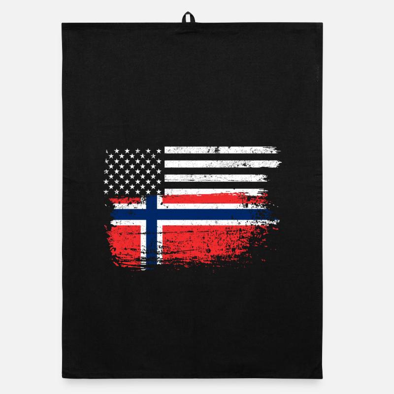 Grunge États-Unis Norvège Drapeau Mash Torchon bio