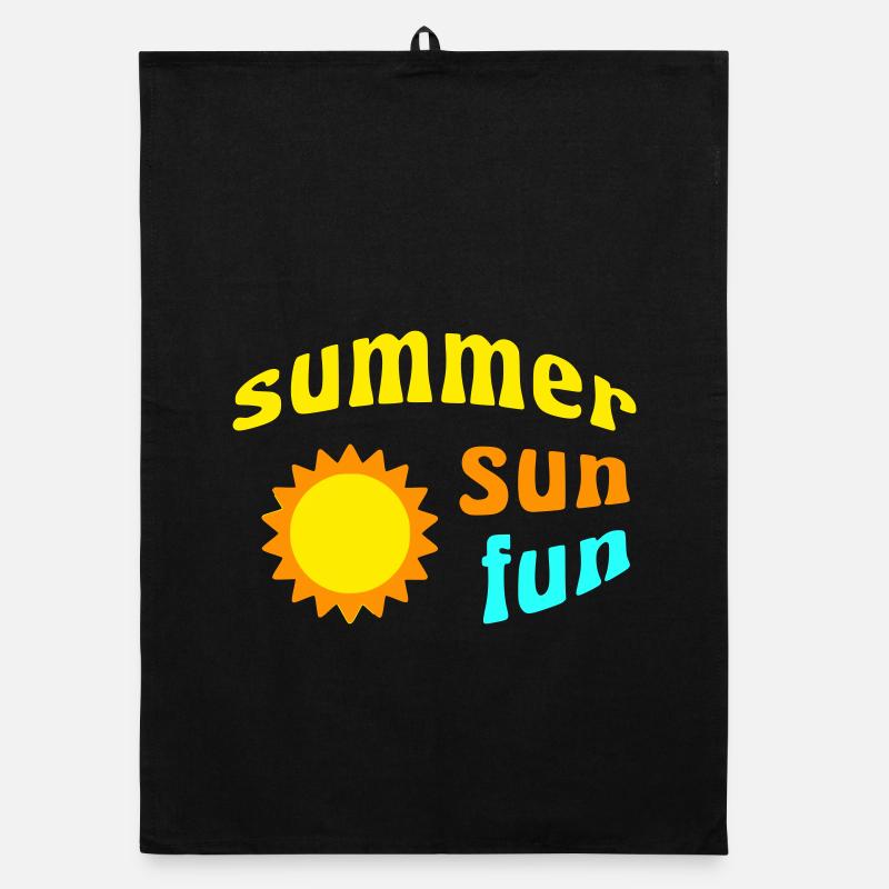 summer sun fun Organic Geschirrtuch