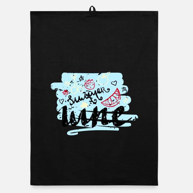 Sommer Scribble Früchte Organic Geschirrtuch