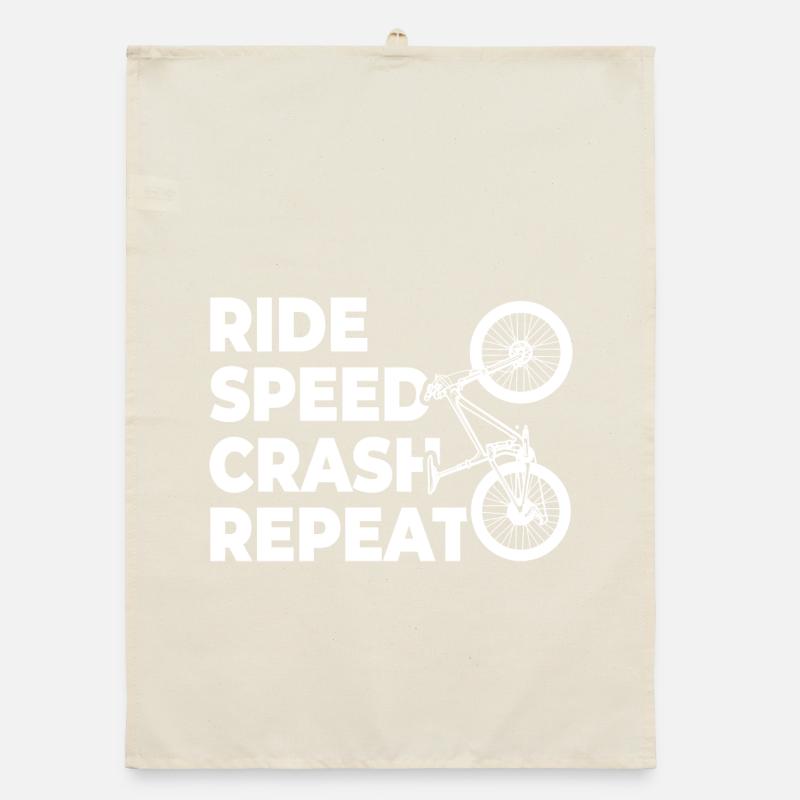 cycling, falling, repeating Organic dish towel