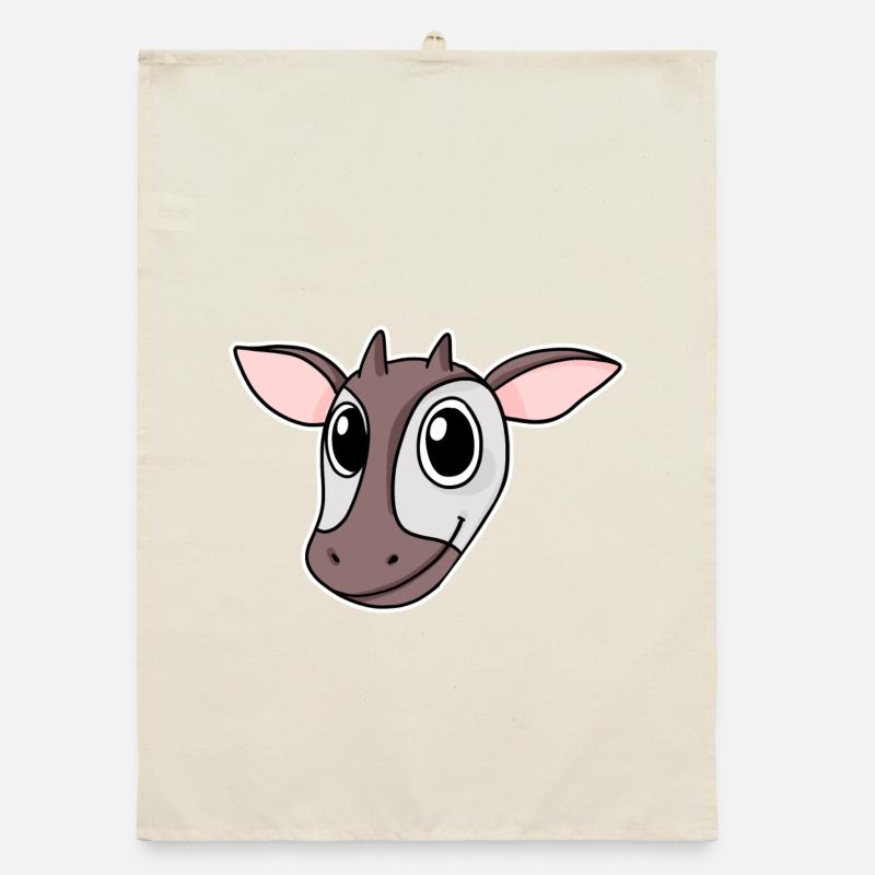 Okapi Forest Giraffe Head Motif Animal Organic dish towel