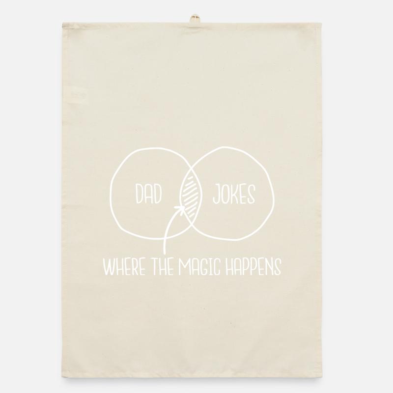 Dad Jokes Magic Organic dish towel