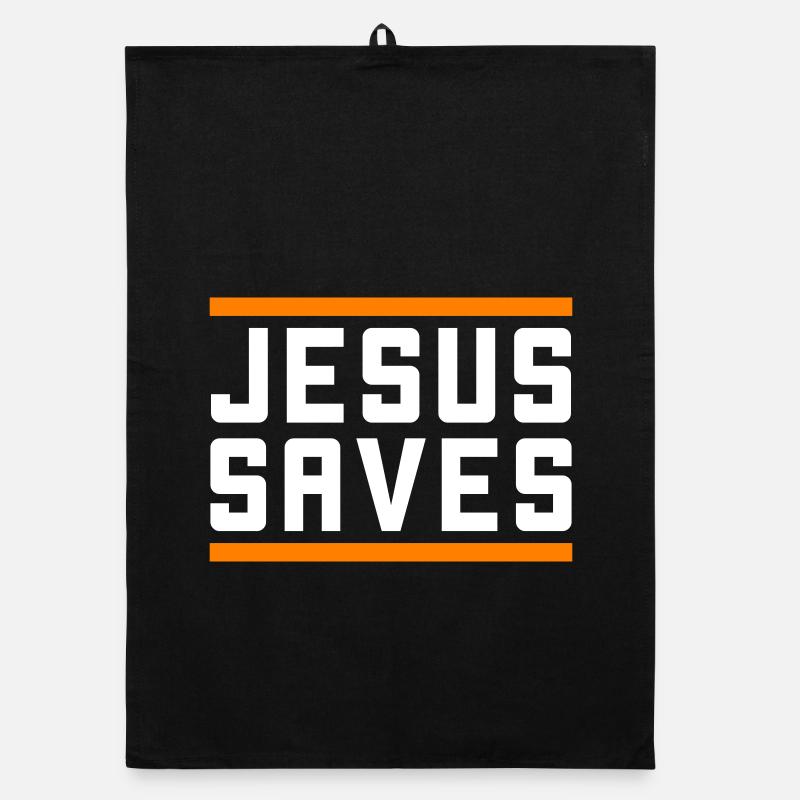 Jesus Rettet Christlich Organic Geschirrtuch