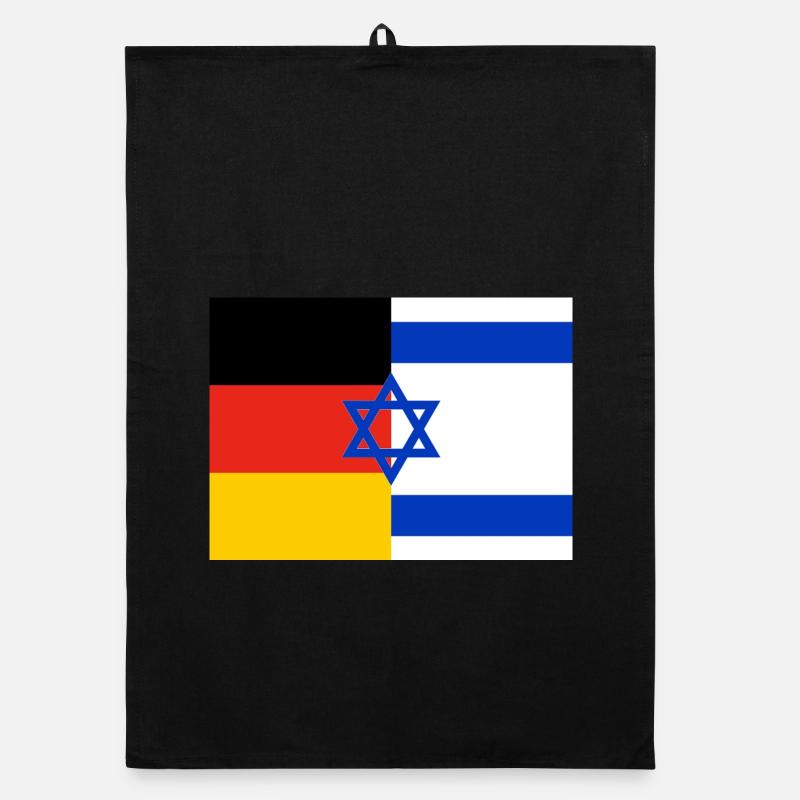 Flag Germany Israel Organic dish towel