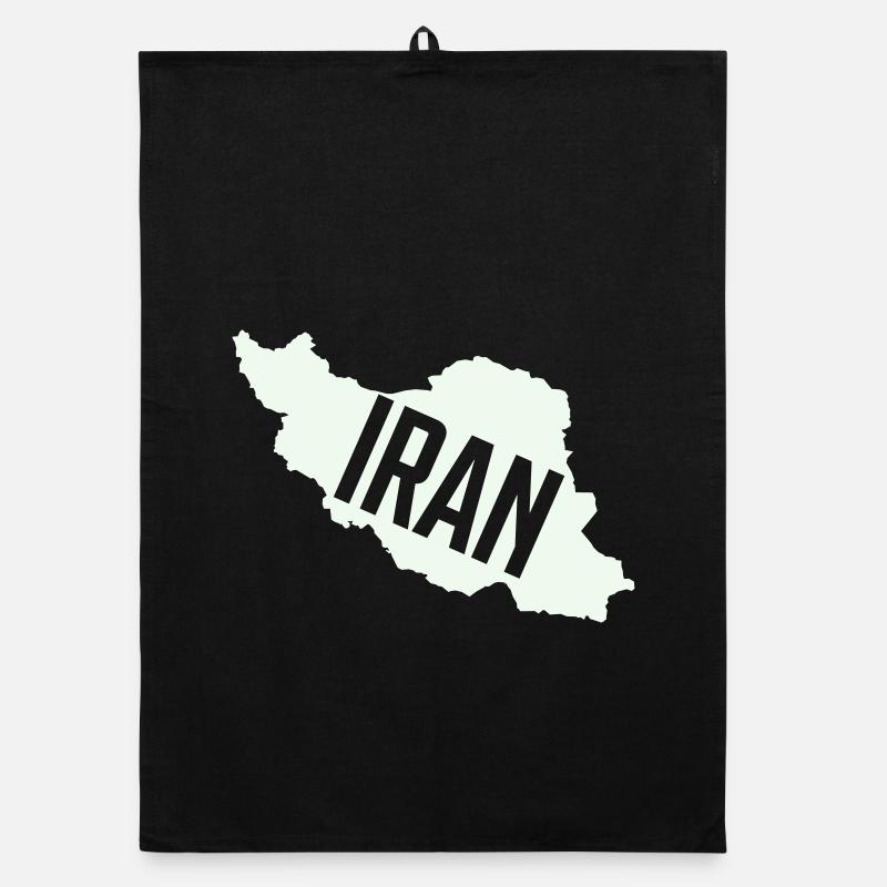 Carte de l’Iran Typographie audacieuse Torchon bio