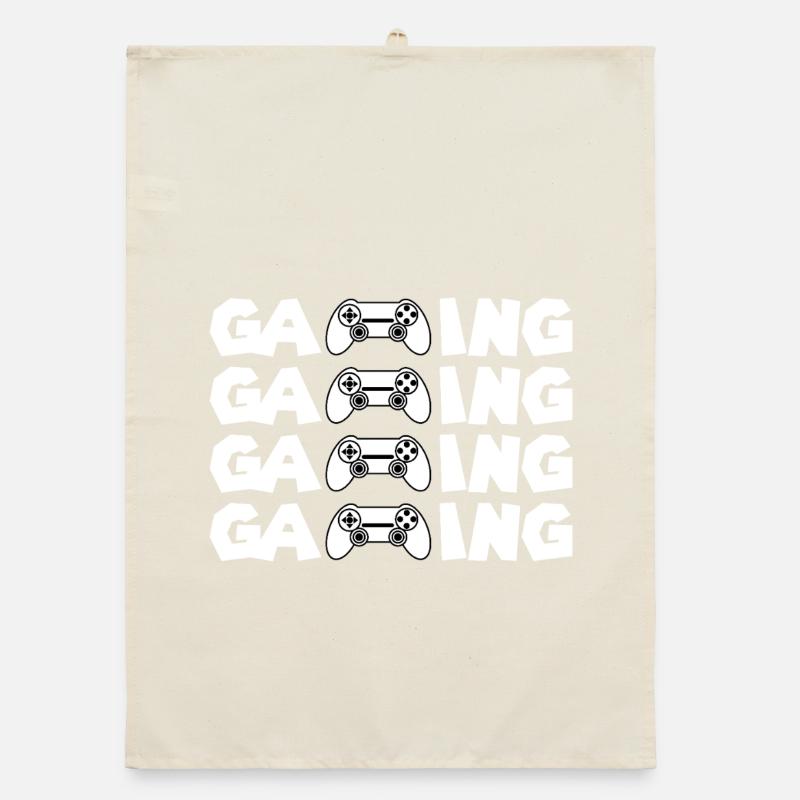 Gaming Glyphs Controller Pattern Organic dish towel