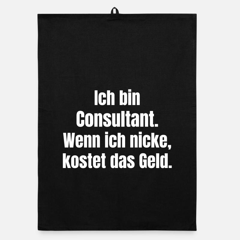 Ich bin Consultant Spruch Organic Geschirrtuch