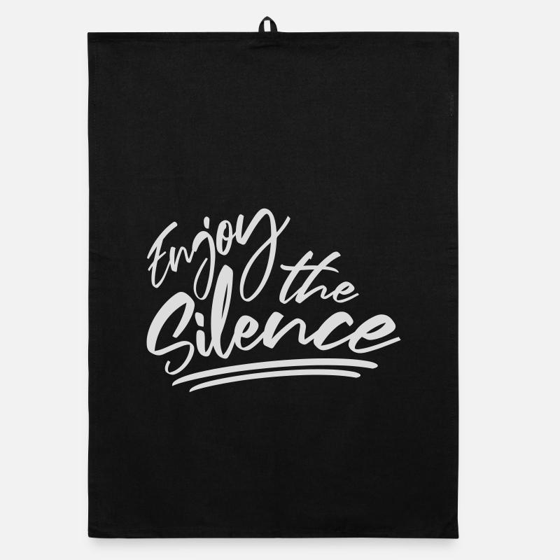 Enjoy The Silence Spruch Ruhe Stille Introvertiert Organic Geschirrtuch