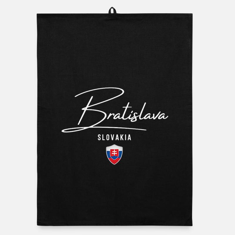 Bratislava Slovakia, minimalist elegant design Organic dish towel