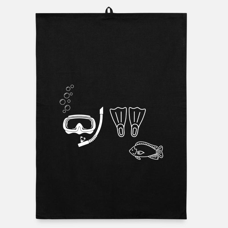 Plongée sous-marine - idée cadeau  Torchon bio