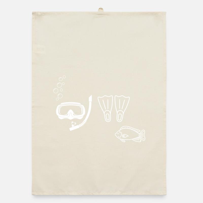 Scuba diving - gift idea Organic dish towel