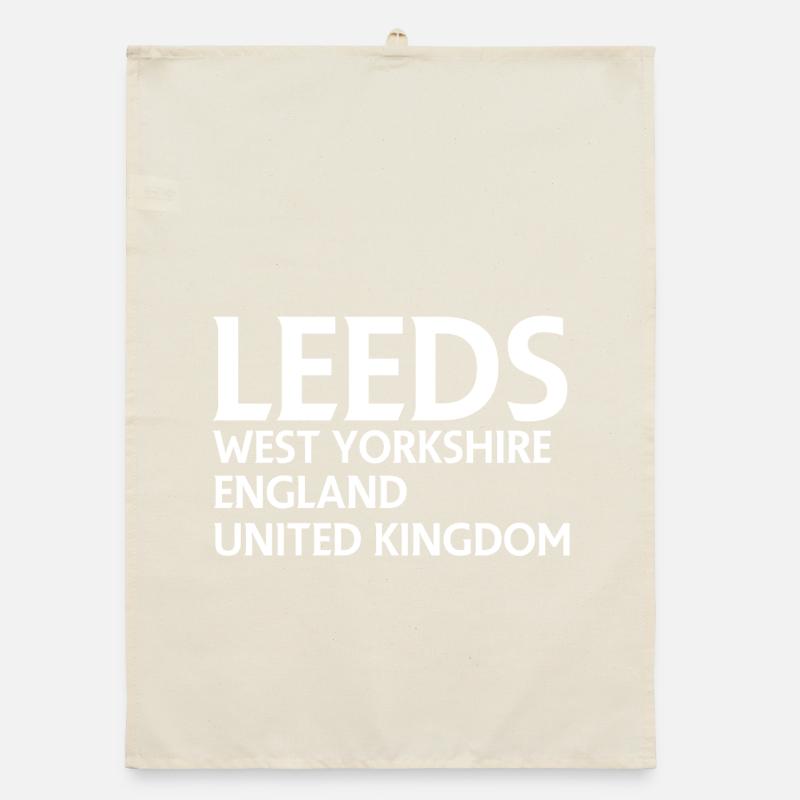 Leeds – England Liedtextdesign Organic Geschirrtuch