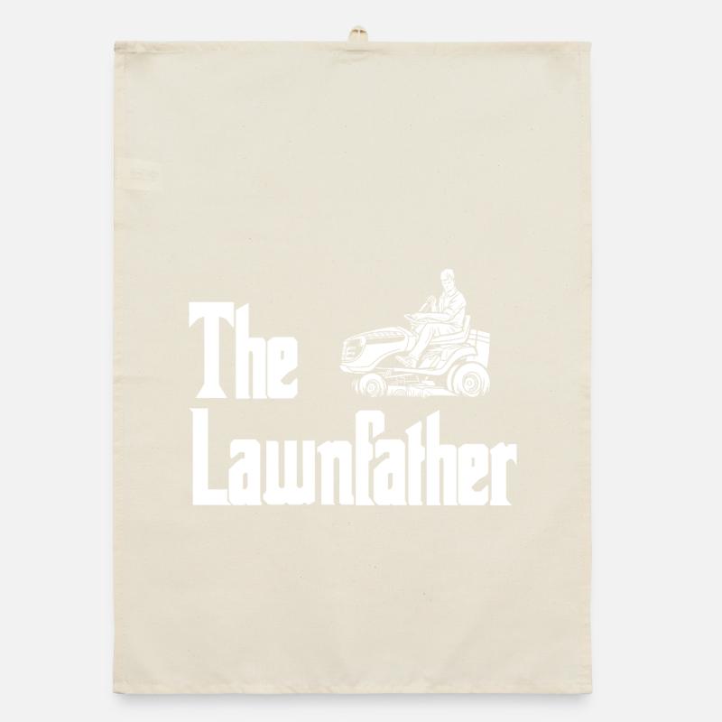 Graphisme de silhouette de tondeuse à gazon Torchon bio