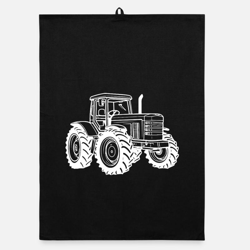 Tractor Icon Farmer Organic dish towel
