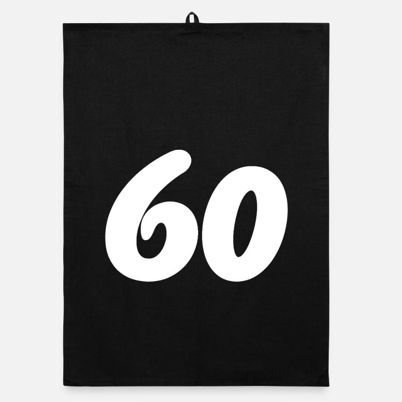 60. 60 ANS. 60e ANNIVERSAIRE. ANNIVERSAIRE 60 ANS. Torchon bio