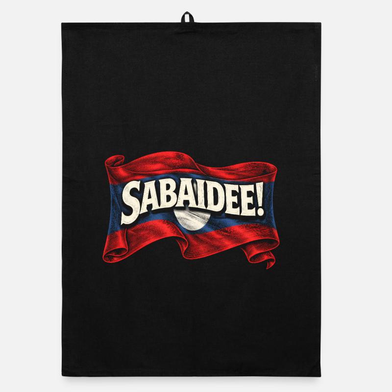 Laos Laotian Root Sabaidee! Organic dish towel