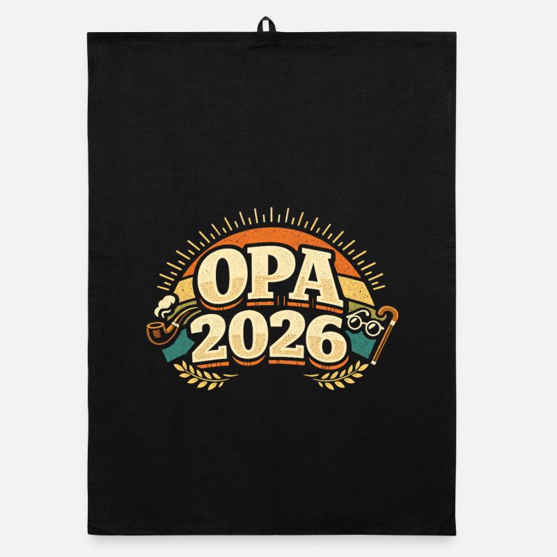 Grandpa 2026 Loading Future Grandfather Gift Organic dish towel