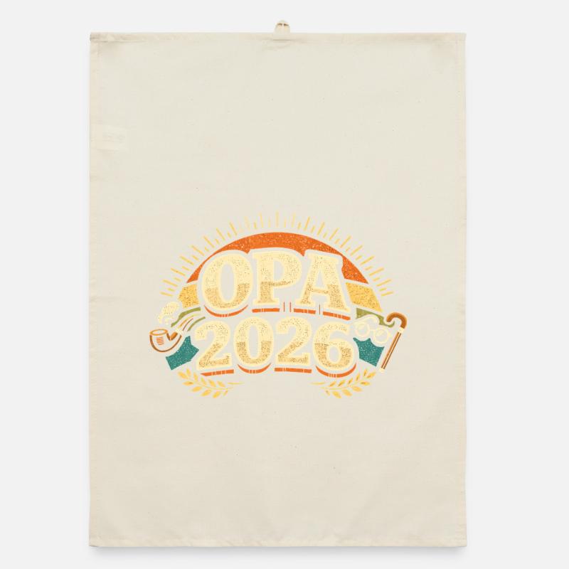 Grandpa 2026 Loading Future Grandfather Gift Organic dish towel