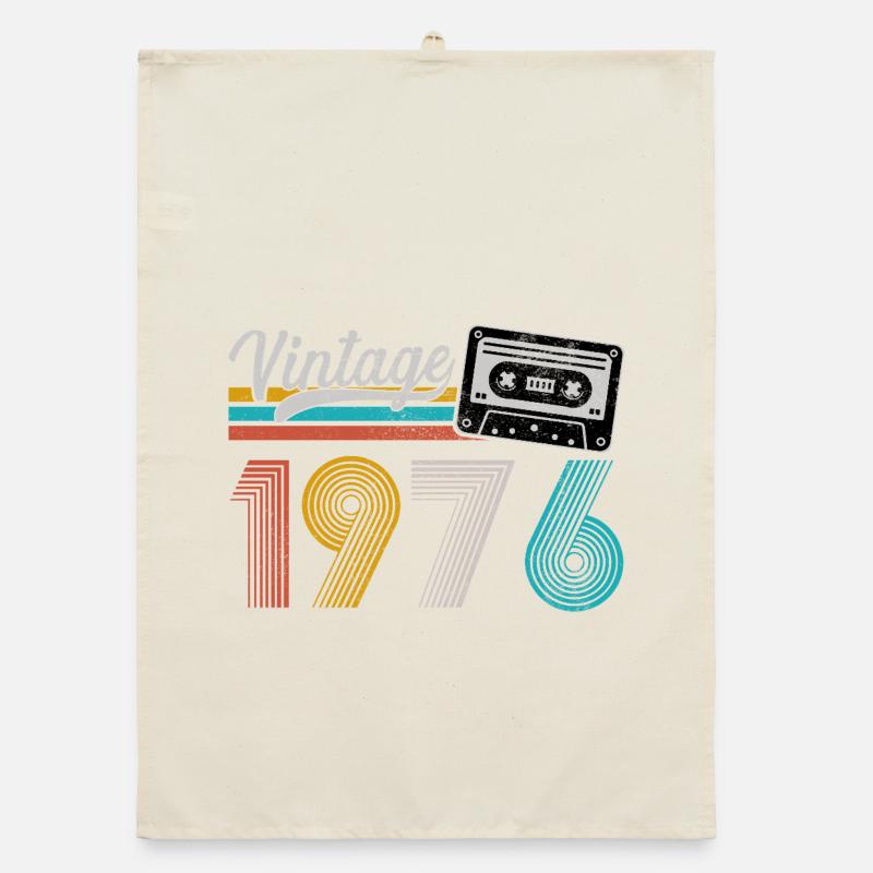 1976 Vintage Retro Geburtstagsgeschenk Organic Geschirrtuch