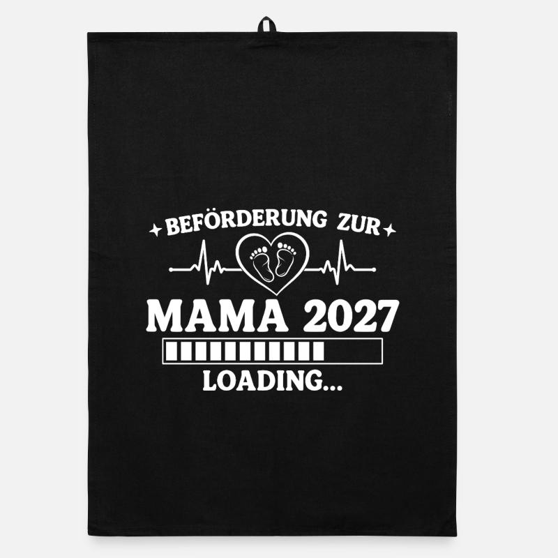Mama 2027 Loading – Beförderung zur Mutter Organic Geschirrtuch
