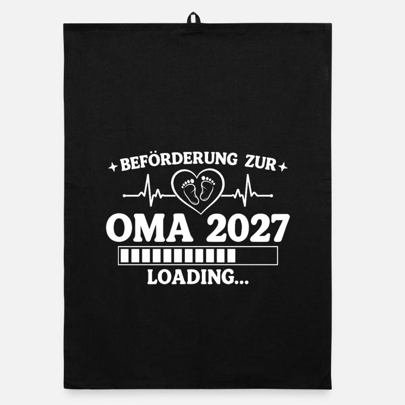Oma 2027 Loading – Beförderung zur Großmutter Organic Geschirrtuch