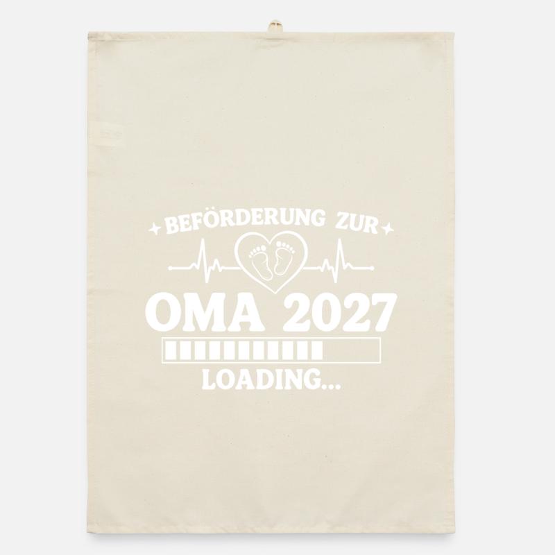 Oma 2027 Loading – Beförderung zur Großmutter Organic Geschirrtuch