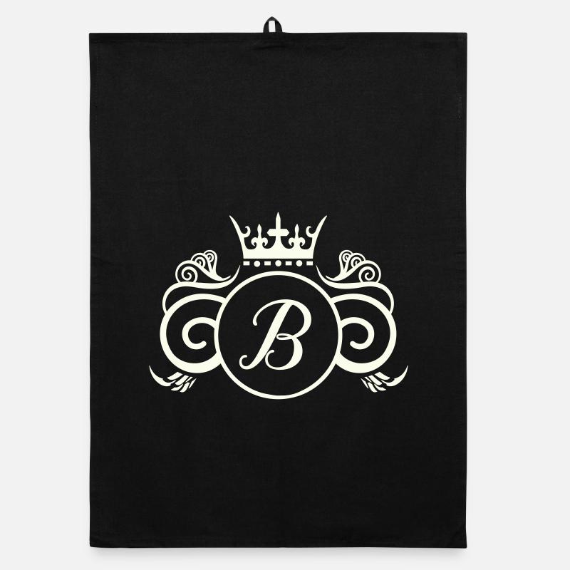 Royal Monogram B Organic dish towel