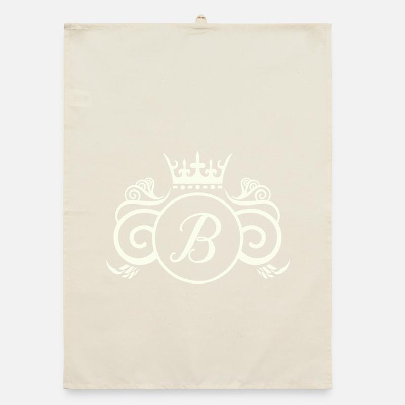 Royal Monogram B Organic dish towel