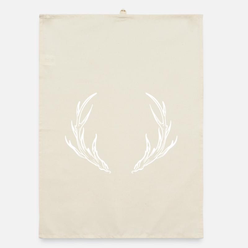 Hirsch Geweih Wild Organic Geschirrtuch
