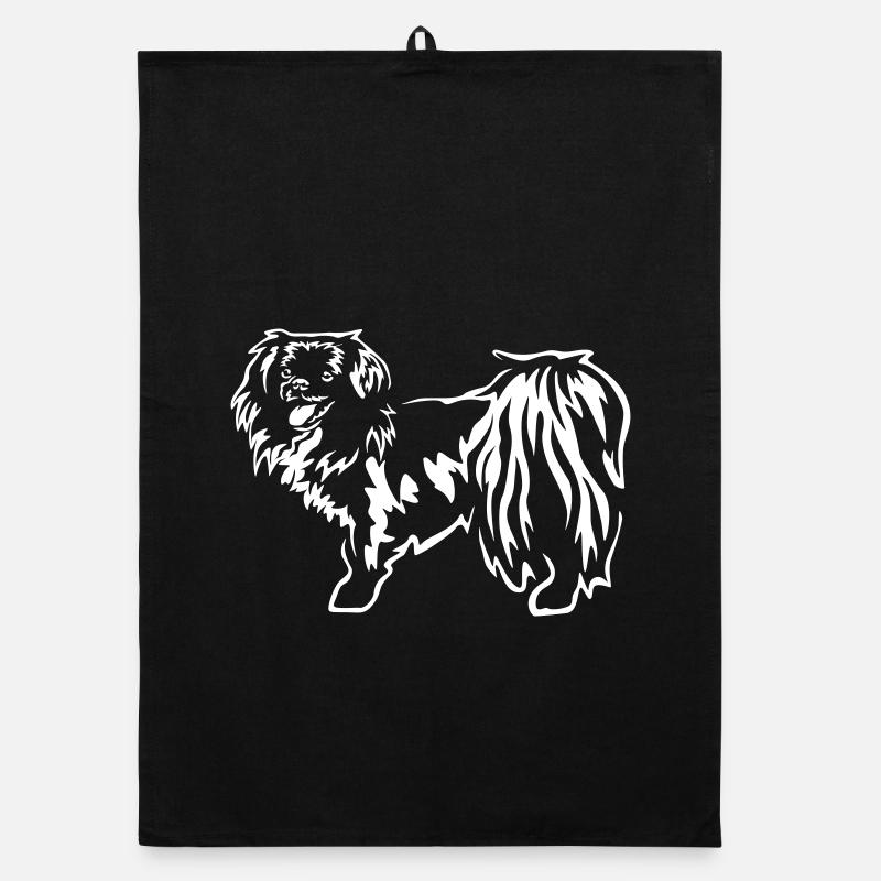 Tibet Spaniel "Black Edition" Organic dish towel
