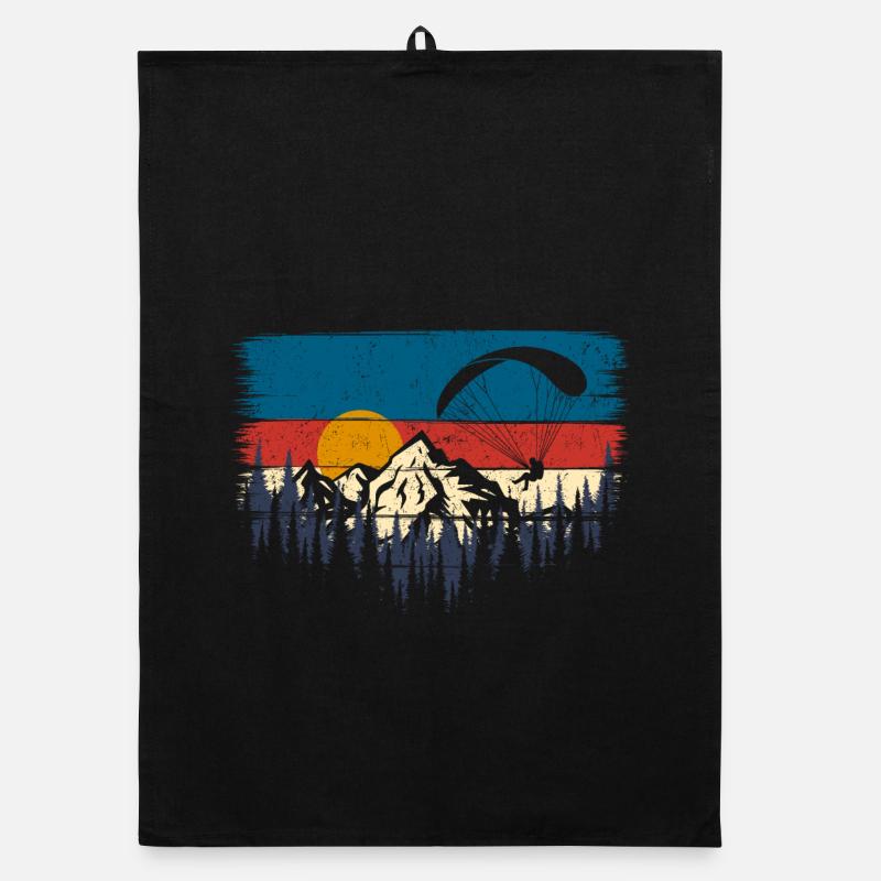 Sunset Ridge Paragliding Vista Organic dish towel