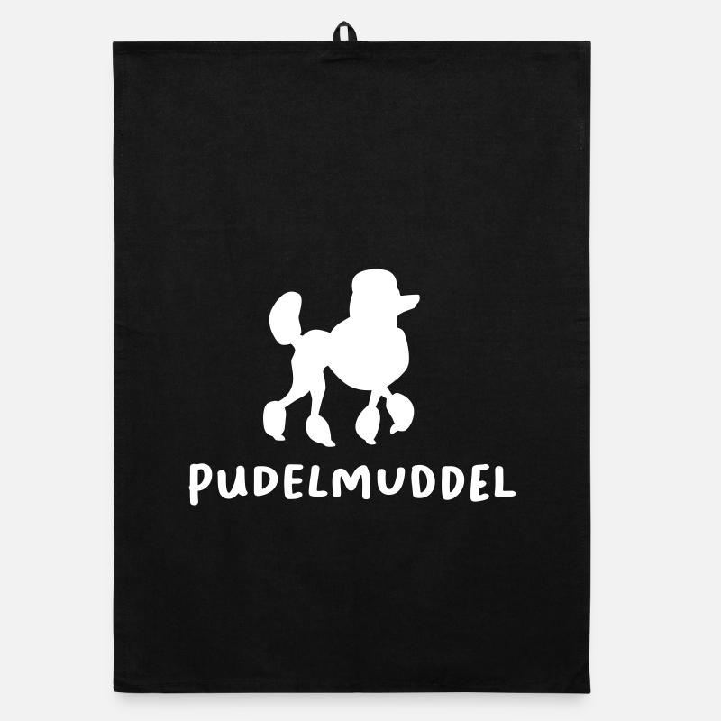 Pudel coole lustige Sprüche Hunde Mutter Fan Hund Organic Geschirrtuch