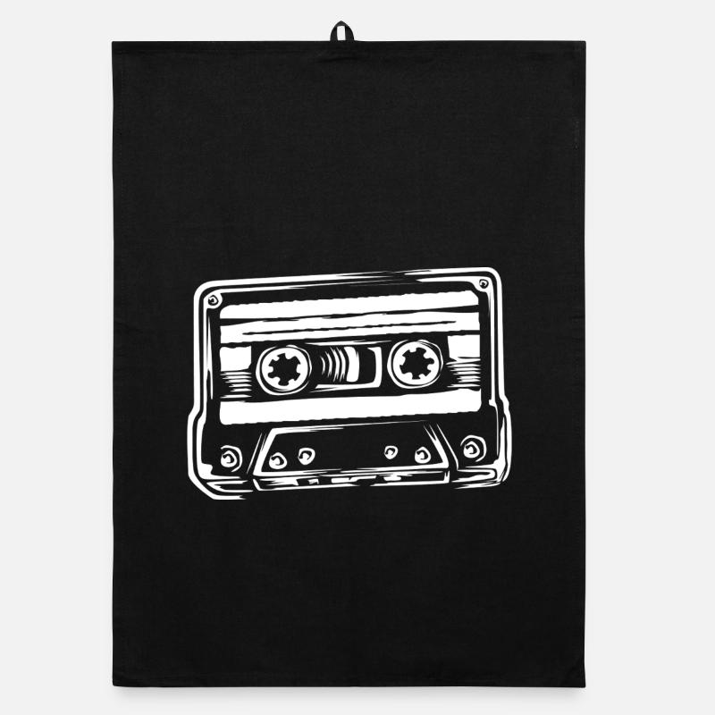 Kassette retrovibes Minimaldesign Tape Symbol Organic Geschirrtuch