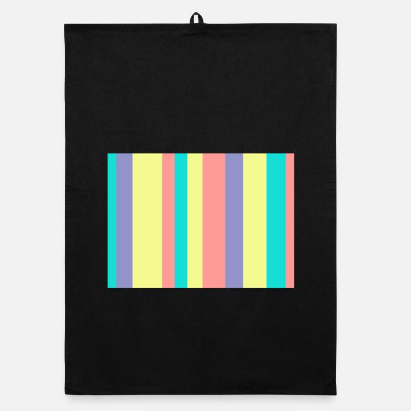 Mélange de couleurs rayées pastel Torchon bio