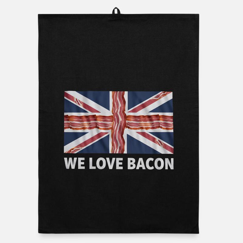 Nous aimons le bacon UK Mème Torchon bio