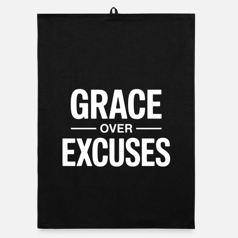 Christlich Grace Over Excuses Glaube Motivation Organic Geschirrtuch